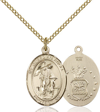 14kt Gold Filled Guardian Angel Air Force Medal Religious Jewelry