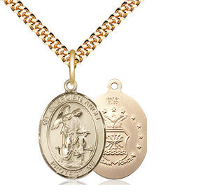 14kt Gold Filled Guardian Angel Air Force Medal Religious Jewelry