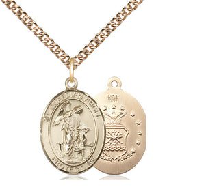 14kt Gold Filled Guardian Angel Air Force Medal Religious Jewelry
