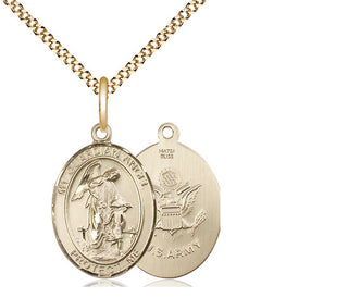 14kt Gold Filled Guardian Angel Army Medal Religious Jewelry