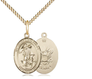 14kt Gold Filled Guardian Angel Navy Medal Religious Jewelry