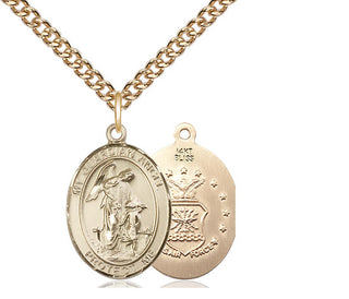 14kt Gold Guardian Angel Air Force Medal