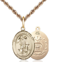 14kt Gold Guardian Angel Air Force Medal