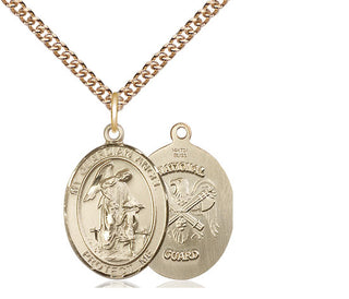 14kt Gold Guardian Angel National Guard Medal