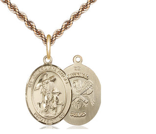 14kt Gold Guardian Angel National Guard Medal