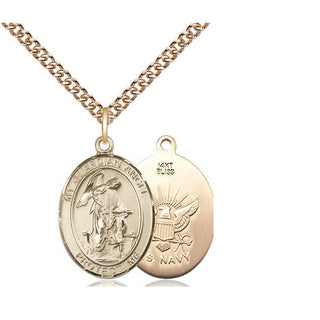 14kt Gold Guardian Angel Navy Medal