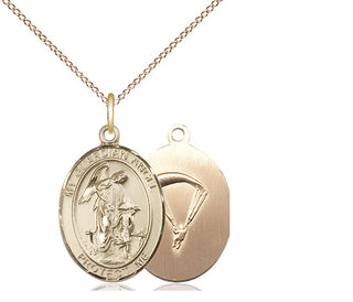 14kt Gold Guardian Angel Paratrooper Medal