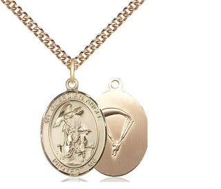 14kt Gold Guardian Angel Paratrooper Medal