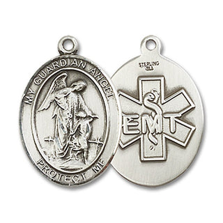 Pewter Guardian Angel EMT Medal