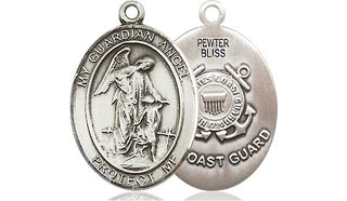 Pewter Guardian Angel Coast Guard Medal