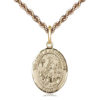 14kt Gold Filled Lord Is My Shepherd Medal Religious Jewelry Engraved Catholic Saint Jewelry
