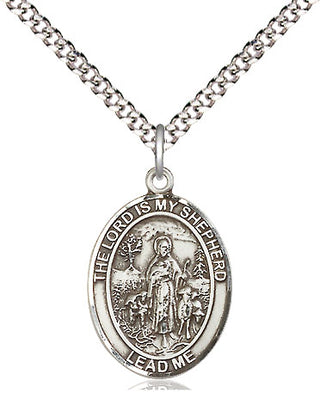 Sterling Silver Lord Is My Shepherd Medal Religious Jewelry Engraved Catholic Saint Jewelry