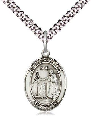 Pewter Saint Valentine of Rome Medal Religious Jewelry Engraved Catholic Saint Jewelry
