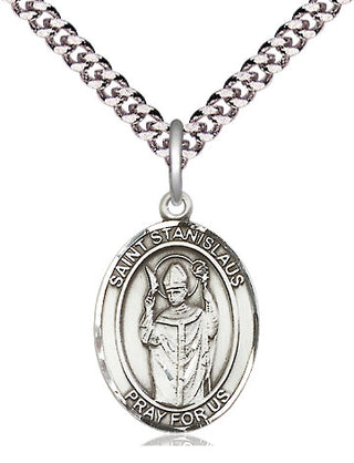 Pewter Saint Stanislaus Medal Religious Jewelry Engraved Catholic Saint Jewelry
