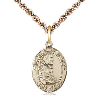 14kt Gold Filled Saint Pio of Pietrelcina Medal Religious Jewelry Engraved Catholic Saint Jewelry