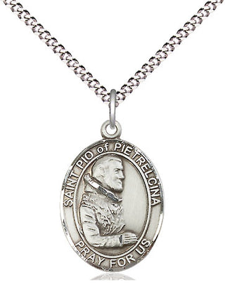 Pewter Saint Pio of Pietrelcina Medal Religious Jewelry Engraved Catholic Saint Jewelry