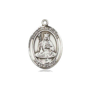 Pewter Saint Walburga Medal Engraved Catholic Saint Jewelry