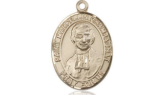 14kt Gold Filled Saint Marcellin Champagnat Medal Engraved Catholic Saint Jewelry
