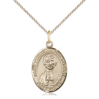 14kt Gold Saint Marcellin Champagnat Medal Engraved Catholic Saint Jewelry