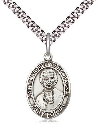 Pewter Saint Marcellin Champagnat Medal Religious Jewelry Engraved Catholic Saint Jewelry