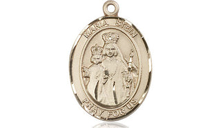 14kt Gold Filled Maria Stein Medal Engraved Catholic Saint Jewelry