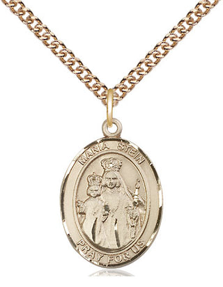 14kt Gold Filled Maria Stein Medal Religious Jewelry Engraved Catholic Saint Jewelry