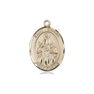 14kt Gold Filled Saint Sophia Medal Engraved Catholic Saint Jewelry