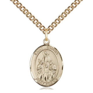 14kt Gold Saint Sophia Medal Engraved Catholic Saint Jewelry