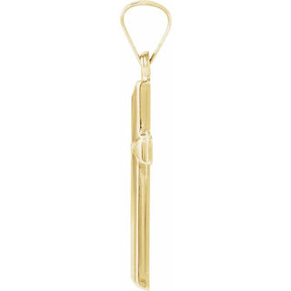 14K Yellow 17x12 mm Cross Pendant