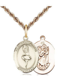 14kt Gold Saint Christopher Dance Medal