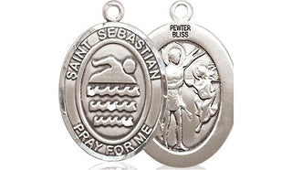 Pewter Saint Sebastian Swimming Medal