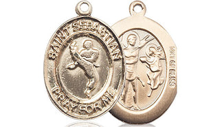 14kt Gold Filled Saint Sebastian Martial Arts Medal
