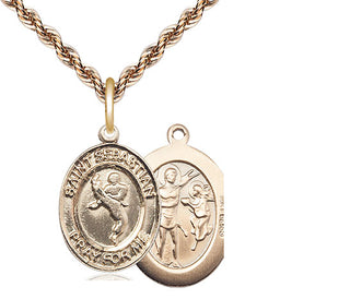 14kt Gold Saint Sebastian Martial Arts Medal