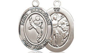 Pewter Saint Sebastian Martial Arts Medal