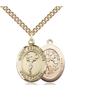 14kt Gold Saint Sebastian Cheerleading Medal