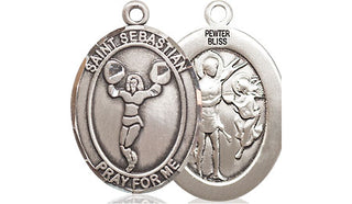 Pewter Saint Sebastian Cheerleading Medal