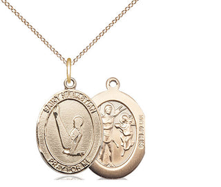 14kt Gold Filled Saint Sebastian Gymnastics Medal Religious Jewelry
