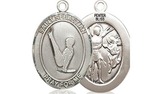 Pewter Saint Sebastian Gymnastics Medal