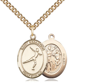 14kt Gold Saint Sebastian Figure Skating Medal