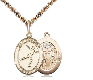 14kt Gold Saint Sebastian Figure Skating Medal
