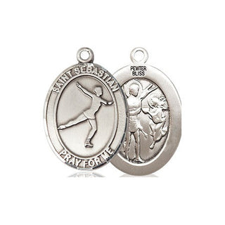 Pewter Saint Sebastian Figure Skating Medal