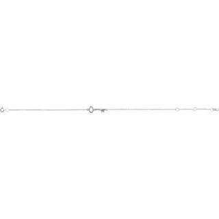 Sterling Silver Petite Key 6 1/2-7 1/2" Bracelet