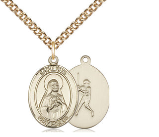 14kt Gold Saint Rita Baseball Medal