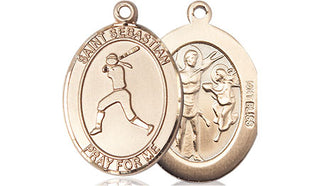 14kt Gold Saint Sebastian Softball Medal