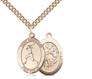 14kt Gold Saint Sebastian Softball Medal