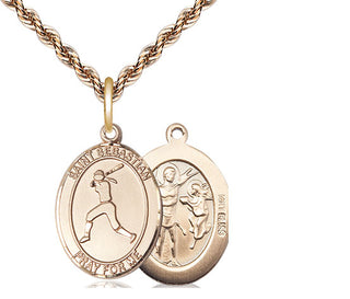 14kt Gold Saint Sebastian Softball Medal