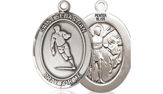 Pewter Saint Sebastian Rugby Medal
