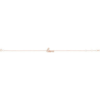 14K Rose Love 6 1/2-7 1/2" Bracelet