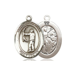 Pewter Saint Sebastian Archery Medal