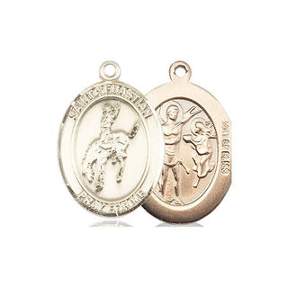 14kt Gold Filled Saint Sebastian Rodeo Medal